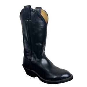 Justin Size 7 C Melo Veal Black Western Leather Pull On Boots M6637